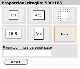 Proporzioni di ritaglio