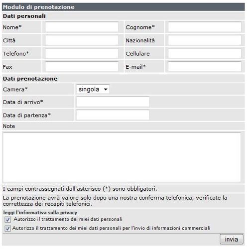 Modulo Prenotazione Editarea It