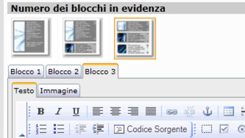 Blocchi per le comunicazioni importanti